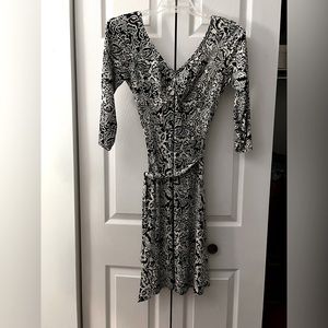 Laundry Black and Off White Dress Size 4